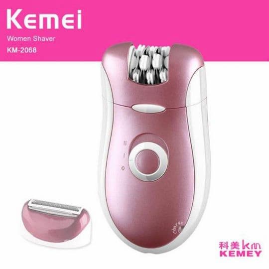 Original Kemei KM-2068 2 In 1 Electric Rechargeable Woman Epilator Beard Shaver Epilator for Body