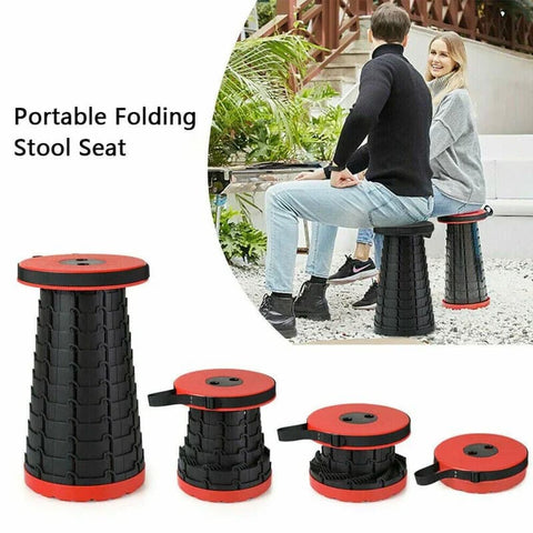 Telescopic Stool Retractable Round Folding Stools Portable Lightweight Maximum Height Of Stool Is 17 Inches For Outdoor Travel Fishing Hiking