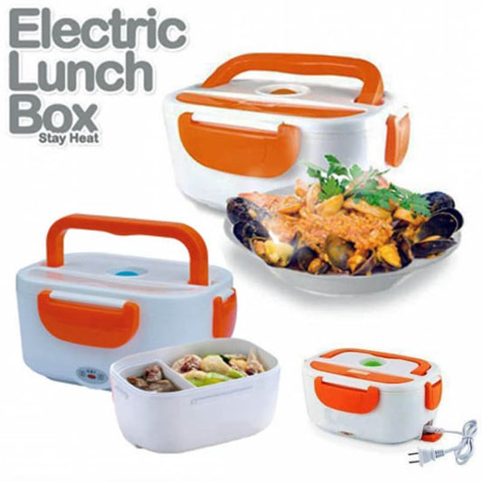 Electric Lunch Box - Fast Heating Food Warmer - Electric Heated Bento Box for Travel, Car, and Work - Stainless Steel Liner Insulation Container - Ideal for Hot Meals