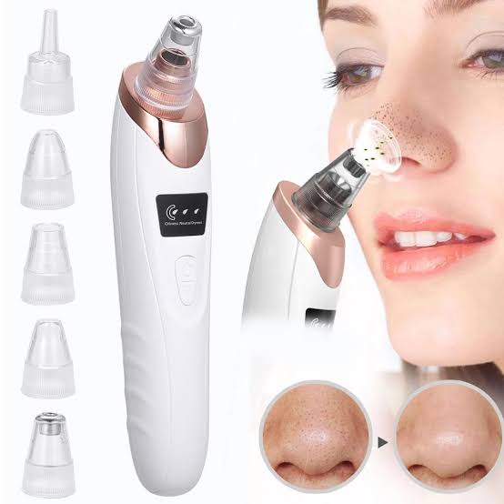 Vacuum Pore Cleaner, 5 In 1 Blackheads Removing Device Electric Derma suction Machine | USB Rechargeable Acne Pimple Pore Cleaner Vacuum tool - Facial Cleanser Device for Nose & Skin Care