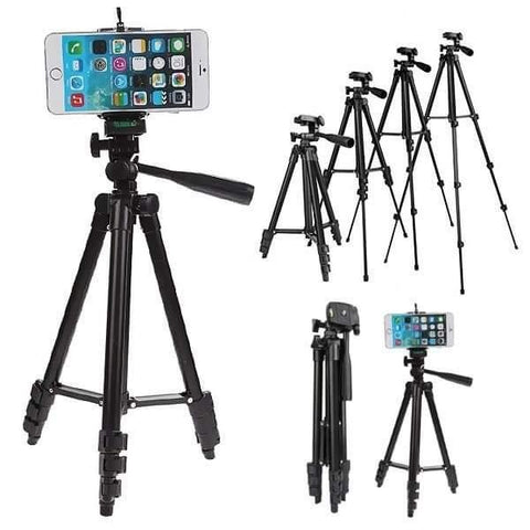 3120 - Tripod Camera Stand With Mobile Holder - Black - Online Shopping in Pakistan: Beauty, Fashion, Electronics, Sports & Lifestyle, VR, Skincare