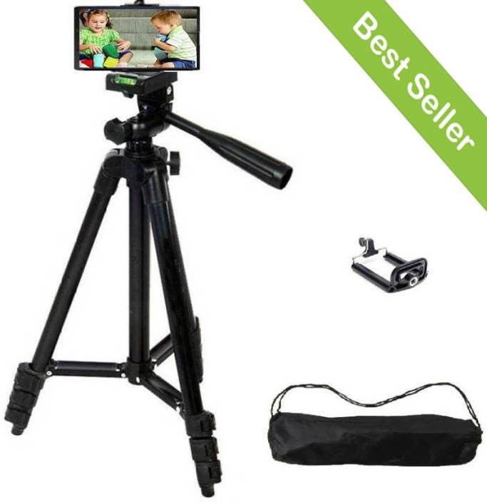 3120 - Tripod Camera Stand With Mobile Holder - Black - Online Shopping in Pakistan: Beauty, Fashion, Electronics, Sports & Lifestyle, VR, Skincare