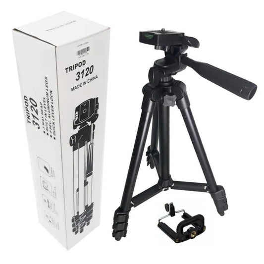 3120 - Tripod Camera Stand With Mobile Holder - Black - Online Shopping in Pakistan: Beauty, Fashion, Electronics, Sports & Lifestyle, VR, Skincare