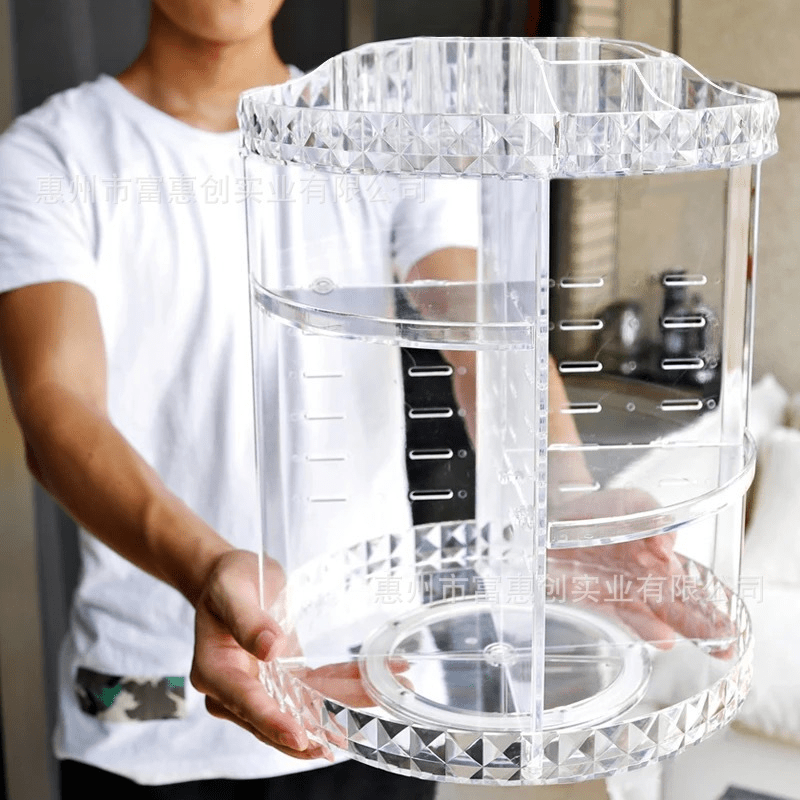 360 Degree Rotating Crystal Jewelry Cosmetic Perfumes Makeup Organizer Display Stand - Online Shopping in Pakistan: Beauty, Fashion, Electronics, Sports & Lifestyle, VR, Skincare