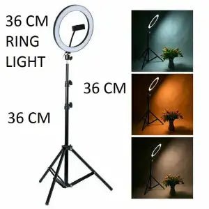 36cm Professional Studio Ring Light Lamp Fill, Mobile Holder With Tripod Stand 7.5 ft Long for youtube, Tiktok , and Streaming, Photography - Online Shopping in Pakistan: Beauty, Fashion, Electronics, Sports & Lifestyle, VR, Skincare