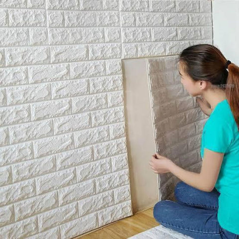 3D Brick Stone Wall Sticker Self-Adhesive Foam Wallpaper Panels Room Decal 70x77cm - Online Shopping in Pakistan: Beauty, Fashion, Electronics, Sports & Lifestyle, VR, Skincare