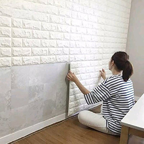 3D Brick Stone Wall Sticker Self-Adhesive Foam Wallpaper Panels Room Decal 70x77cm - Online Shopping in Pakistan: Beauty, Fashion, Electronics, Sports & Lifestyle, VR, Skincare