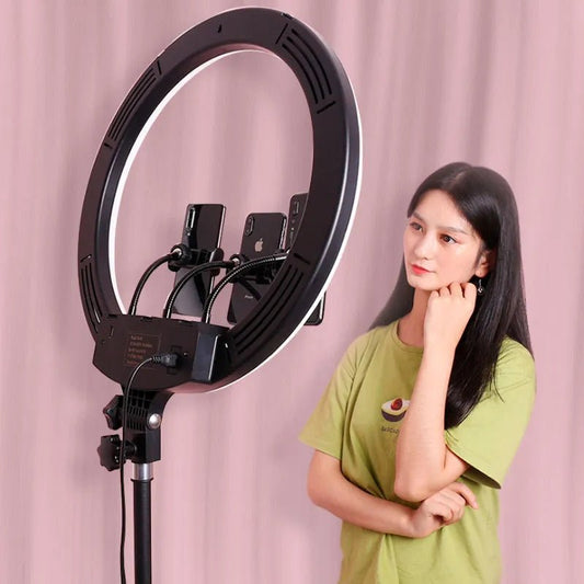 45cm LED Ring Light Set, Ring Light, Professional Live Photography Fill Light, with 7.5ft Long Tripod stand - Online Shopping in Pakistan: Beauty, Fashion, Electronics, Sports & Lifestyle, VR, Skincare