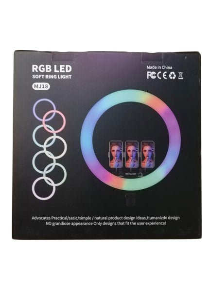 45cm RGB Ring Light 18 inch with 7ft Tripod Stand for Phone Camera iPad Selfie Live Stream YouTube TikTok Video Shooting Best Lighting Atmosphere Ringlight (18 inch) - Online Shopping in Pakistan: Beauty, Fashion, Electronics, Sports & Lifestyle, VR, Skincare