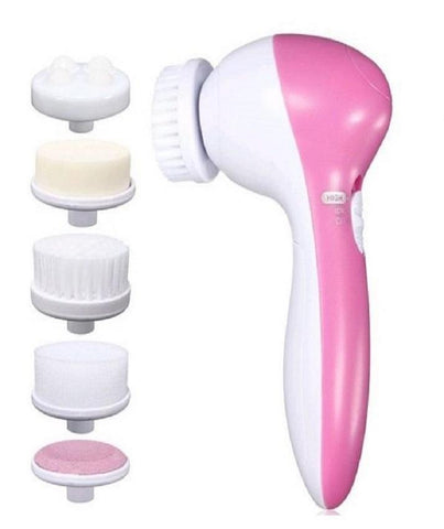 5 in 1 Face Massager & Cleanser - Pink & White - Online Shopping in Pakistan: Beauty, Fashion, Electronics, Sports & Lifestyle, VR, Skincare