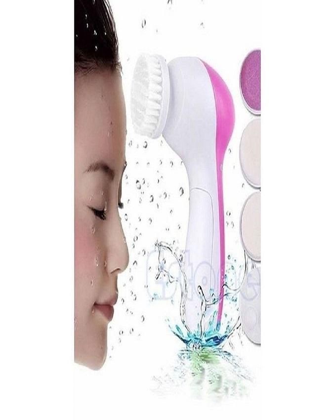 5 in 1 Face Massager & Cleanser - Pink & White - Online Shopping in Pakistan: Beauty, Fashion, Electronics, Sports & Lifestyle, VR, Skincare