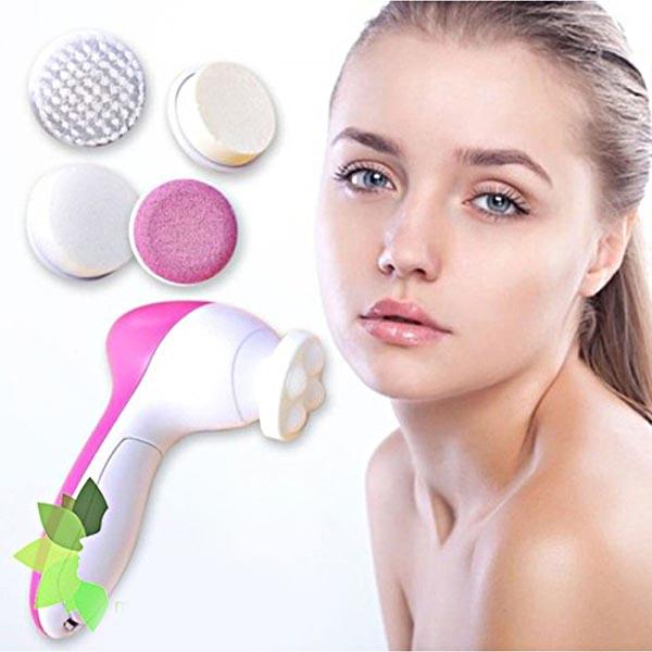 5 in 1 Face Massager & Cleanser - Pink & White - Online Shopping in Pakistan: Beauty, Fashion, Electronics, Sports & Lifestyle, VR, Skincare