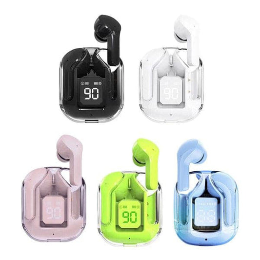 Air 31 Earbuds Wireless crystal Airpods Transparent - Online Shopping in Pakistan: Beauty, Fashion, Electronics, Sports & Lifestyle, VR, Skincare