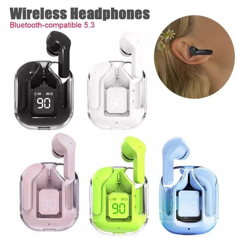 Air 31 Earbuds Wireless crystal Airpods Transparent - Online Shopping in Pakistan: Beauty, Fashion, Electronics, Sports & Lifestyle, VR, Skincare