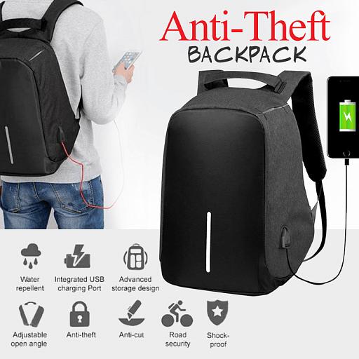 Anti Theft Water Proof Laptop Bag 15.6- Black - Online Shopping in Pakistan: Beauty, Fashion, Electronics, Sports & Lifestyle, VR, Skincare