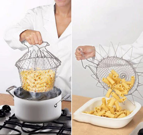 Chef Basket Chef 12 in 1 Kitchen Tool Deluxe Kitchen Colander Cooking Expandable - Online Shopping in Pakistan: Beauty, Fashion, Electronics, Sports & Lifestyle, VR, Skincare