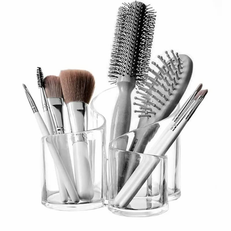 Cosmetic Makeup Organizer Acrylic Makeup And Brush Holder, Wavy Acrylic Makeup Brush and Cosmetic Holder - Online Shopping in Pakistan: Beauty, Fashion, Electronics, Sports & Lifestyle, VR, Skincare