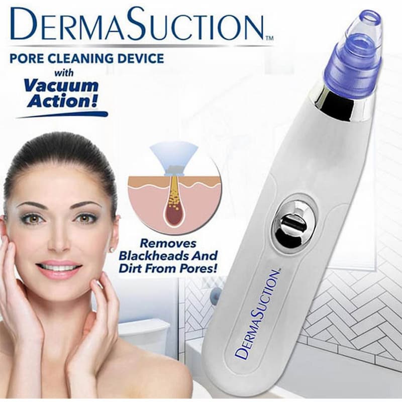 Derma Suction Pore Cleaning Device With Vacuum Action Face Pore Cleaner Facial Beauty Equipment 4 in 1 Black Head Remover - Online Shopping in Pakistan: Beauty, Fashion, Electronics, Sports & Lifestyle, VR, Skincare