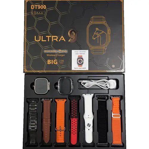 DT 900 Ultra 7 + 1 Strap Ultra 9 Smart Watch - 49MM Dial - Full Touch Display - 7 Different Strap - Online Shopping in Pakistan: Beauty, Fashion, Electronics, Sports & Lifestyle, VR, Skincare