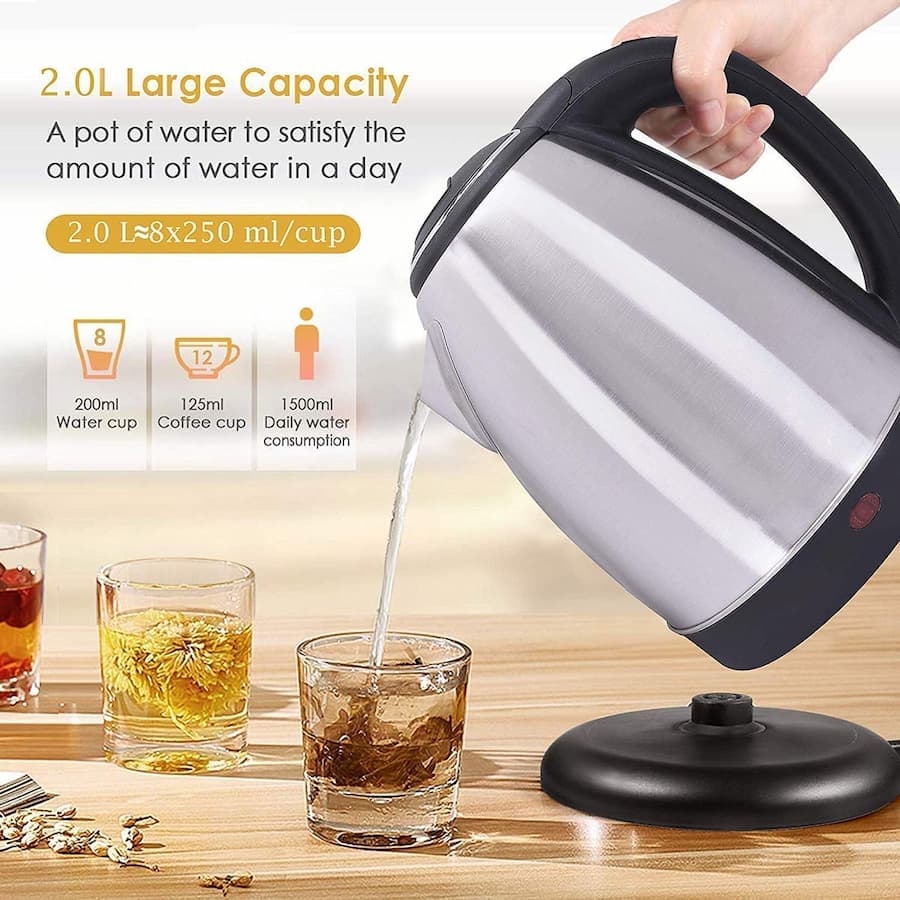 Electric Kettle (2.0 Litre) Hot Water Kettle Elegant Design Premium Quality Tea Coffee Warmer with Automatic Switch operated - Online Shopping in Pakistan: Beauty, Fashion, Electronics, Sports & Lifestyle, VR, Skincare