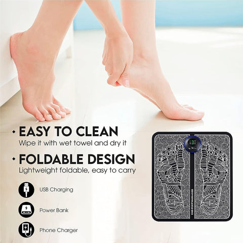 EMS Foot Massager Pad Improve Blood Circulation Relieve Ache Pain USB Rechargeable - Online Shopping in Pakistan: Beauty, Fashion, Electronics, Sports & Lifestyle, VR, Skincare