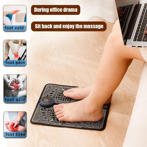 EMS Foot Massager Pad Improve Blood Circulation Relieve Ache Pain USB Rechargeable - Online Shopping in Pakistan: Beauty, Fashion, Electronics, Sports & Lifestyle, VR, Skincare