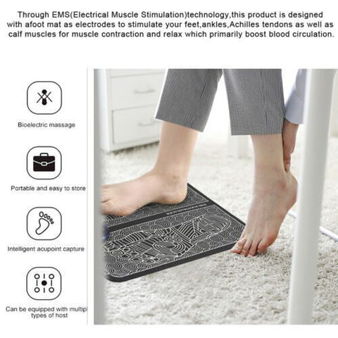 EMS Foot Massager Pad Improve Blood Circulation Relieve Ache Pain USB Rechargeable - Online Shopping in Pakistan: Beauty, Fashion, Electronics, Sports & Lifestyle, VR, Skincare