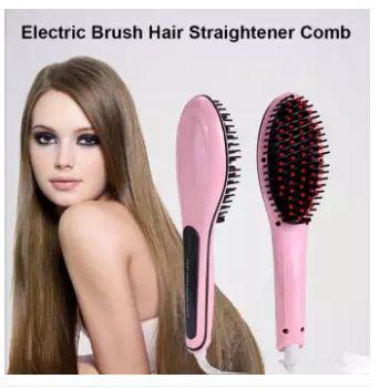 FAST HQT-906 - Electric Hair Straightener Brush - Pink - Online Shopping in Pakistan: Beauty, Fashion, Electronics, Sports & Lifestyle, VR, Skincare