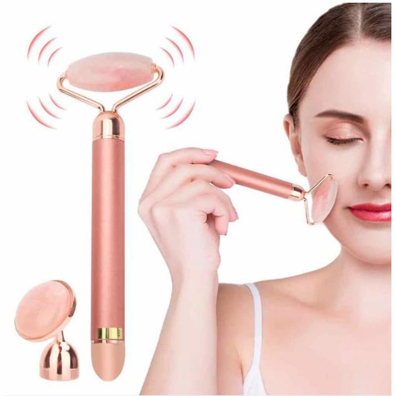 Flawless Jade Roller, Micro Vibrating Facial Roller And Massager, Automatic Facial Vibrate Face Massager, Cell operated Pink Rose Quartz Facial Massager, Vibrating Face Body Massage Tool, Skin Care - Online Shopping in Pakistan: Beauty, Fashion, Electronics, Sports & Lifestyle, VR, Skincare