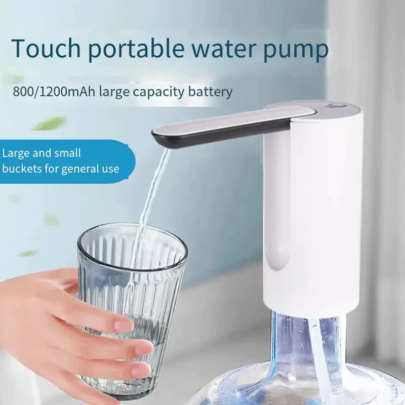 Folding Electric Water Dispenser Pump Rechargeable Portable USB Charging Auto Wireless Drinking Water 19L Bottle with Blue Light - White - Online Shopping in Pakistan: Beauty, Fashion, Electronics, Sports & Lifestyle, VR, Skincare