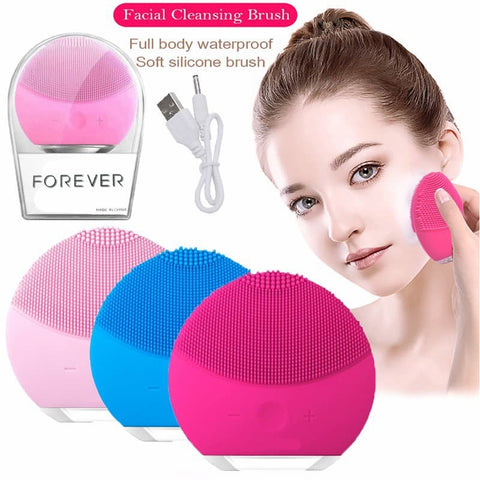 Forever Facial Cleansing Brush Rechargeable With USB Cable - Online Shopping in Pakistan: Beauty, Fashion, Electronics, Sports & Lifestyle, VR, Skincare