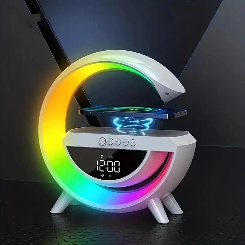 G Lamp Speaker With Digital Clock, RGB Multifunction Wireless Charger Alarm Clock Speaker, Home Decor Smart Lamp - Online Shopping in Pakistan: Beauty, Fashion, Electronics, Sports & Lifestyle, VR, Skincare