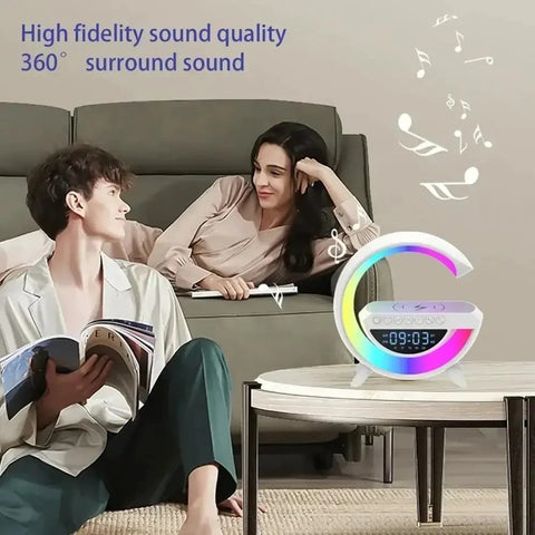 G Lamp Speaker With Digital Clock, RGB Multifunction Wireless Charger Alarm Clock Speaker, Home Decor Smart Lamp - Online Shopping in Pakistan: Beauty, Fashion, Electronics, Sports & Lifestyle, VR, Skincare