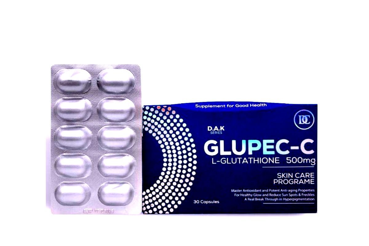 GLUPEC-C (L-GLUTATHIONE) Whitening Capsules – 500mg - Online Shopping in Pakistan: Beauty, Fashion, Electronics, Sports & Lifestyle, VR, Skincare