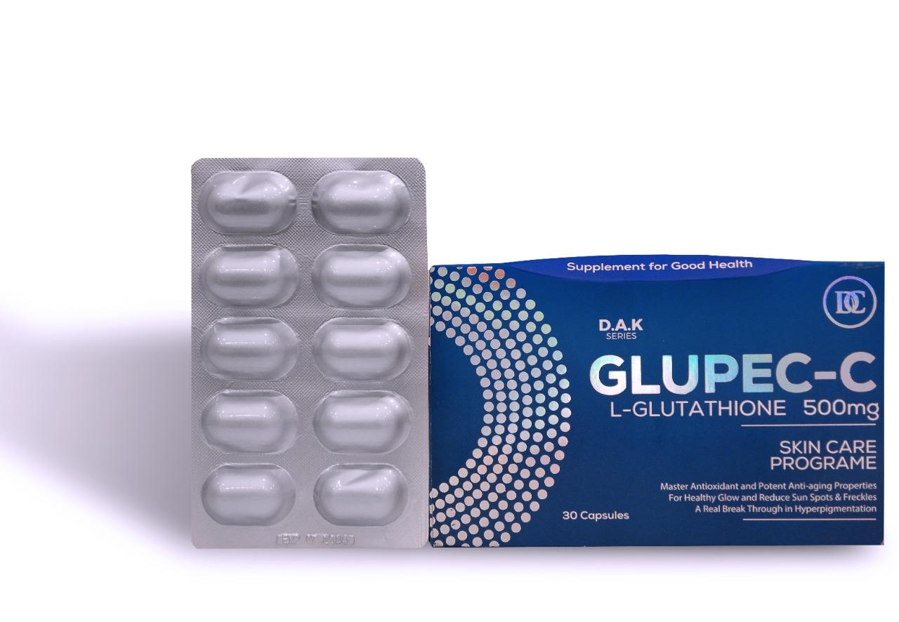 GLUPEC-C (L-GLUTATHIONE) Whitening Capsules – 500mg - Online Shopping in Pakistan: Beauty, Fashion, Electronics, Sports & Lifestyle, VR, Skincare