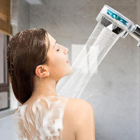 High Pressure Shower Head Water Saving 360 Degrees Rotating With Small Fan ABS Rain Spray - Online Shopping in Pakistan: Beauty, Fashion, Electronics, Sports & Lifestyle, VR, Skincare