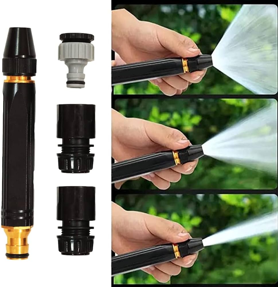 High Pressure Water Spray Gun Nozzle for 1/2" Hose Pipe, Car & Bike Wash Nozzle Spray Water Gun, Water Jet Hose Nozzles Pipe For Gardening, Window Cleaning Water Nozzle, Gardening water sprayer gun (Without Hose) - Online Shopping in Pakistan: Beauty, Fashion, Electronics, Sports & Lifestyle, VR, Skincare