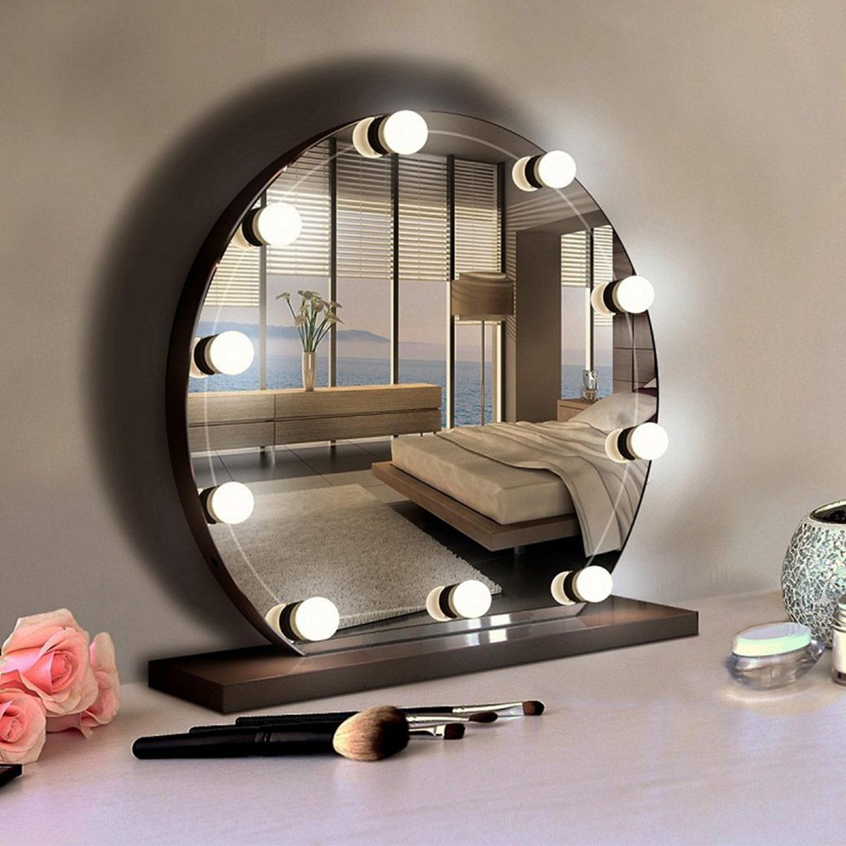 Hollywood Style LED Vanity Mirror Lights Kit with 10 Dimmable Bulbs For Makeup Dressing Fixture Strip For Makeup Mirror Vanity Table Set - Online Shopping in Pakistan: Beauty, Fashion, Electronics, Sports & Lifestyle, VR, Skincare