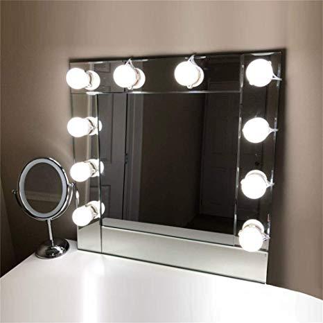 Hollywood Style LED Vanity Mirror Lights Kit with 10 Dimmable Bulbs For Makeup Dressing Fixture Strip For Makeup Mirror Vanity Table Set - Online Shopping in Pakistan: Beauty, Fashion, Electronics, Sports & Lifestyle, VR, Skincare