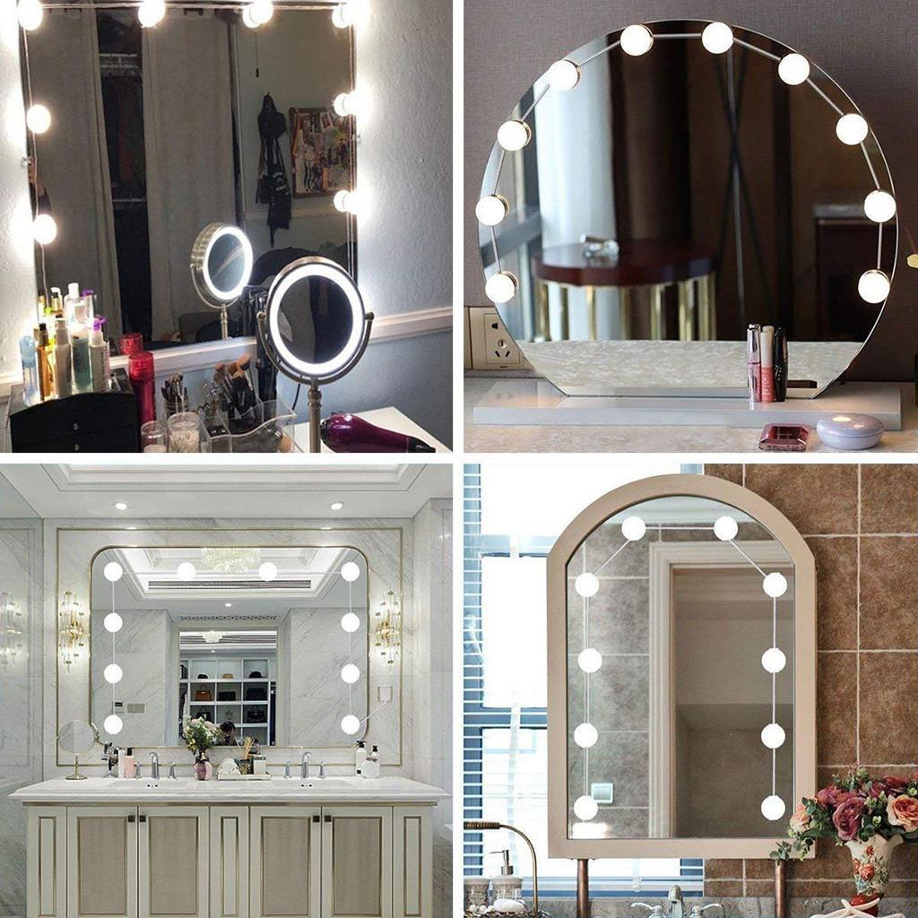 Hollywood Style LED Vanity Mirror Lights Kit with 10 Dimmable Bulbs For Makeup Dressing Fixture Strip For Makeup Mirror Vanity Table Set - Online Shopping in Pakistan: Beauty, Fashion, Electronics, Sports & Lifestyle, VR, Skincare