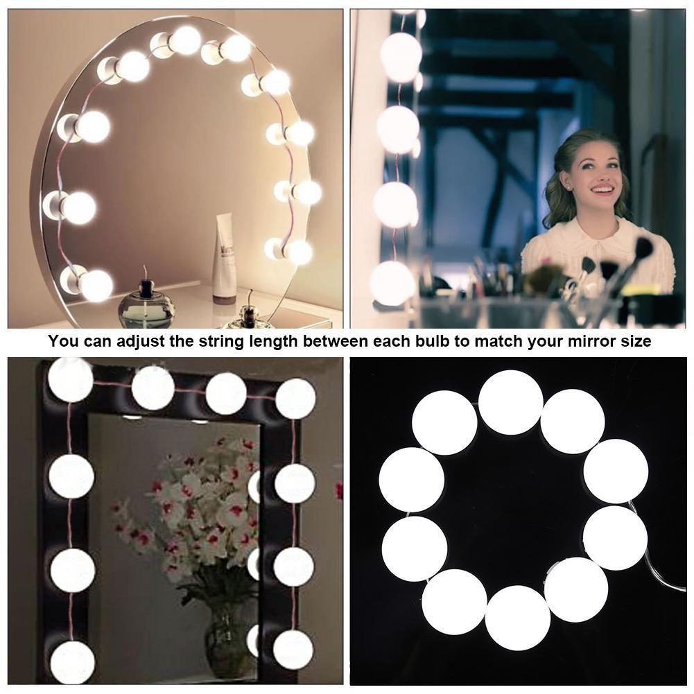 Hollywood Style LED Vanity Mirror Lights Kit with 10 Dimmable Bulbs For Makeup Dressing Fixture Strip For Makeup Mirror Vanity Table Set - Online Shopping in Pakistan: Beauty, Fashion, Electronics, Sports & Lifestyle, VR, Skincare