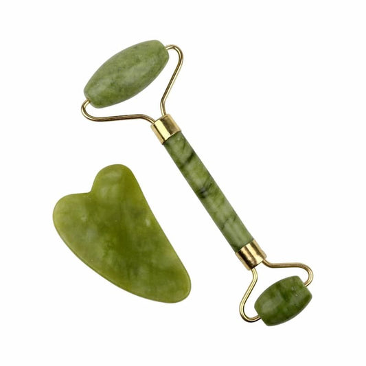 Jade Roller and Gua Sha Natural Stone Set - Online Shopping in Pakistan: Beauty, Fashion, Electronics, Sports & Lifestyle, VR, Skincare