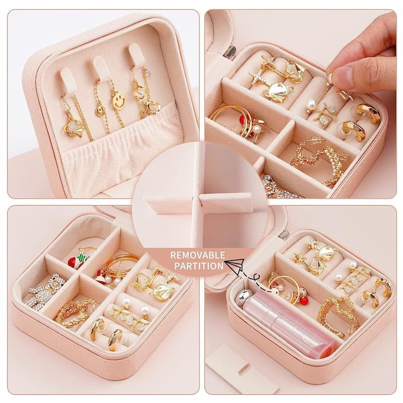 Jewellery Organizer Box Travel Leather Pocket With Zipper / Ear Rings & Necklace_Bracelets Holder - Online Shopping in Pakistan: Beauty, Fashion, Electronics, Sports & Lifestyle, VR, Skincare