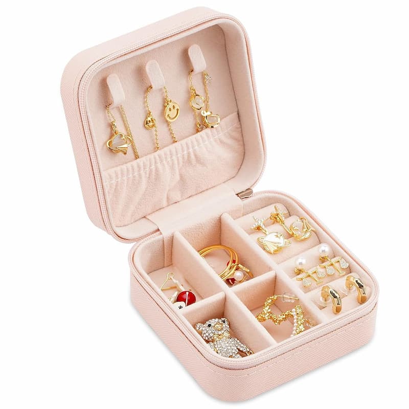 Jewellery Organizer Box Travel Leather Pocket With Zipper / Ear Rings & Necklace_Bracelets Holder - Online Shopping in Pakistan: Beauty, Fashion, Electronics, Sports & Lifestyle, VR, Skincare