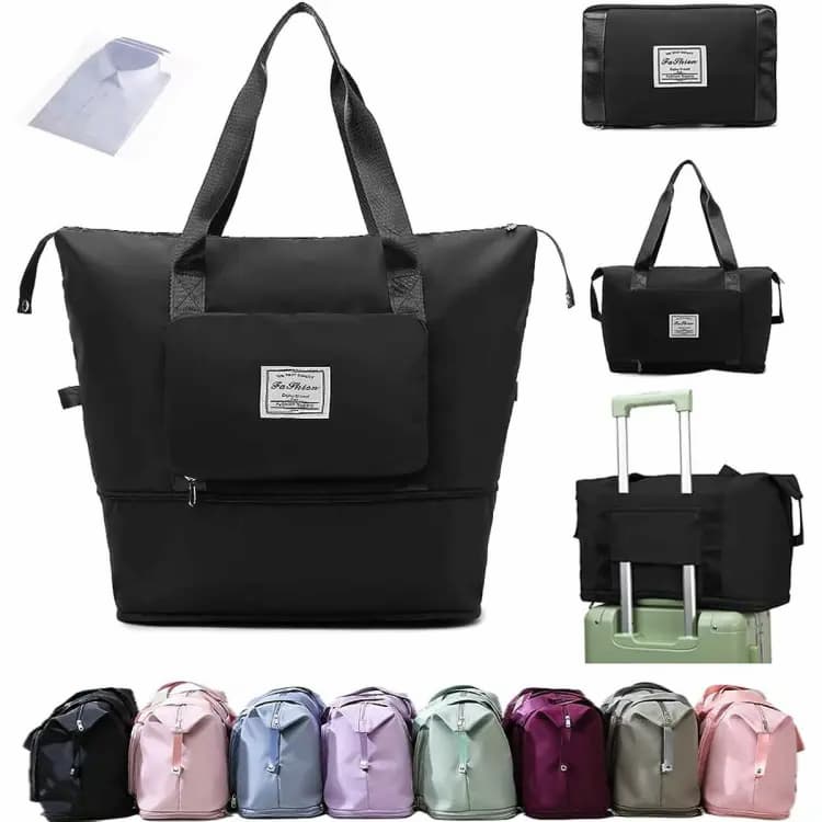 Large Capacity Folding Travel Bag, Black - Online Shopping in Pakistan: Beauty, Fashion, Electronics, Sports & Lifestyle, VR, Skincare