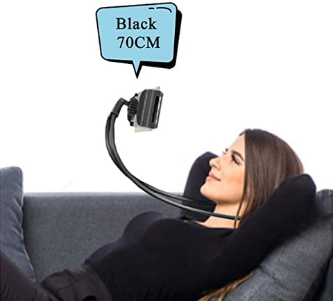 Lazy Bendable Flexible Hang Neck Phone Holder 360 Degree Rotation Mobile Stand -Black - Online Shopping in Pakistan: Beauty, Fashion, Electronics, Sports & Lifestyle, VR, Skincare