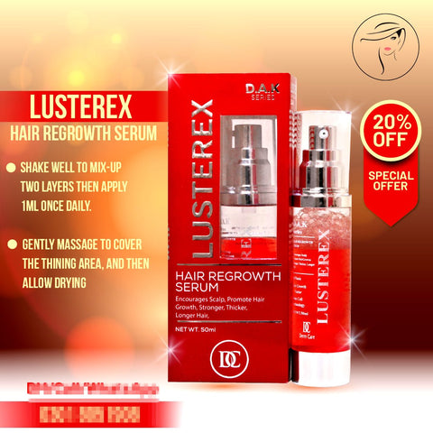 Lusterex Hair Regrowth Serum 50ml - Online Shopping in Pakistan: Beauty, Fashion, Electronics, Sports & Lifestyle, VR, Skincare