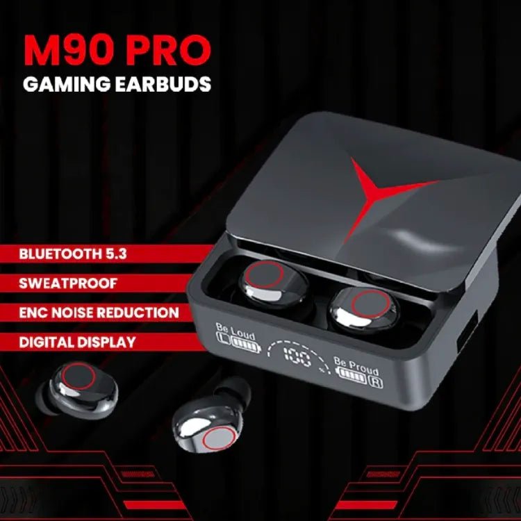 M90 Pro TWS Wireless Bluetooth 5.2 Earphones Gaming Noise Canceling Earbuds HiFi Stereo Music Headsets Waterproof Sport Handfree Headphones with Touch Control LED Charging Case - Online Shopping in Pakistan: Beauty, Fashion, Electronics, Sports & Lifestyle, VR, Skincare