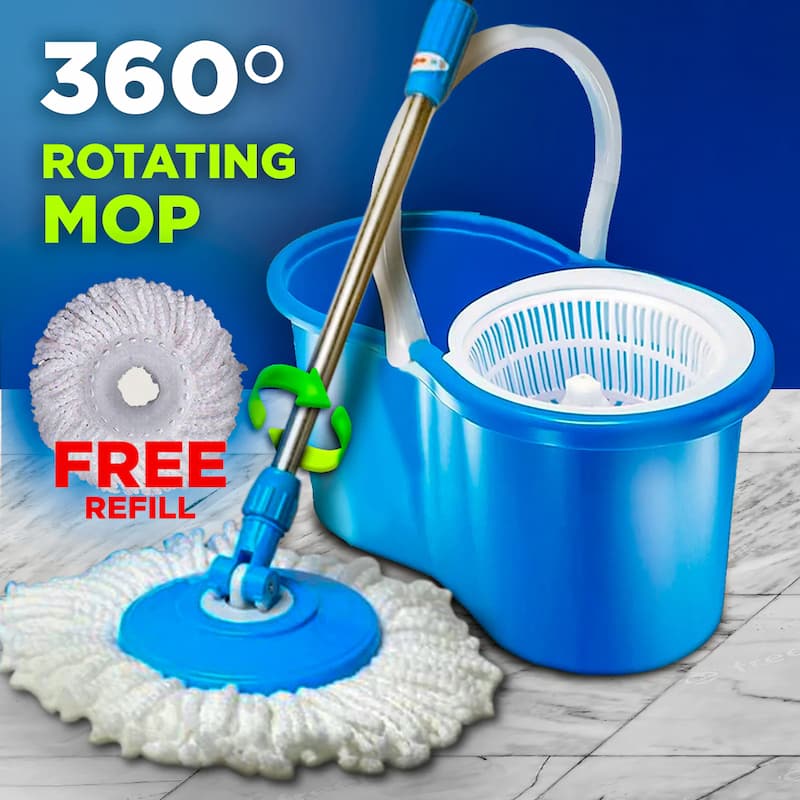 Magic Spin Mop Bucket with Stainless Steel Rod For Home Cleaning - Online Shopping in Pakistan: Beauty, Fashion, Electronics, Sports & Lifestyle, VR, Skincare