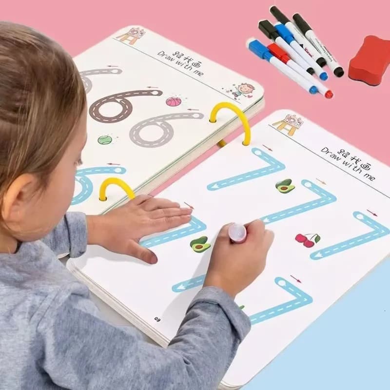 Magic Tracing Workbook, Preschool Learning Toy with Erasable Pen, Reusable Calligraphy Learning Book, Exercise Drawing Book for Children, Educational Toy - Online Shopping in Pakistan: Beauty, Fashion, Electronics, Sports & Lifestyle, VR, Skincare